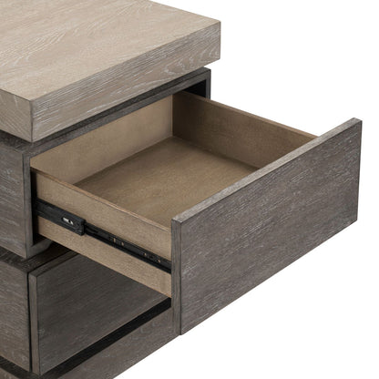 Piedmont - Chairside Table - Charcoal / Ash - Hornell Furniture Outlet