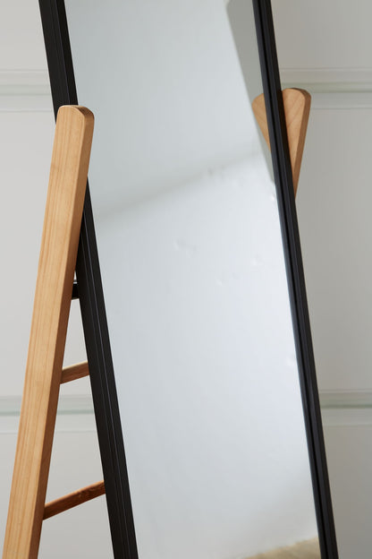 Bronick - Black / Brown - Floor Mirror - Hornell Furniture Outlet