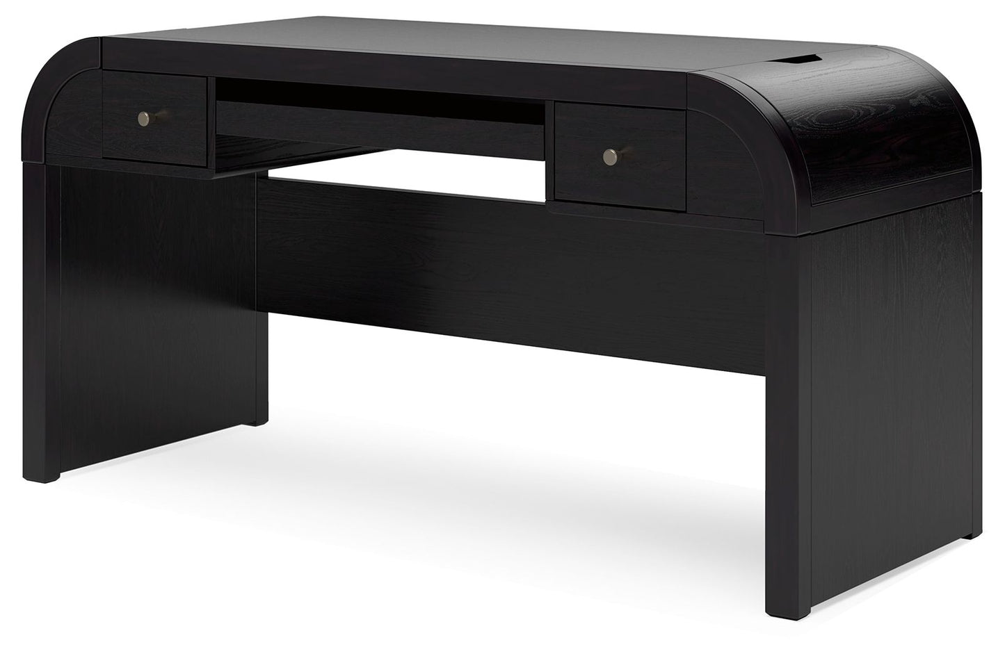 Rowanbeck - Black - Home Office Desk - Hornell Furniture Outlet