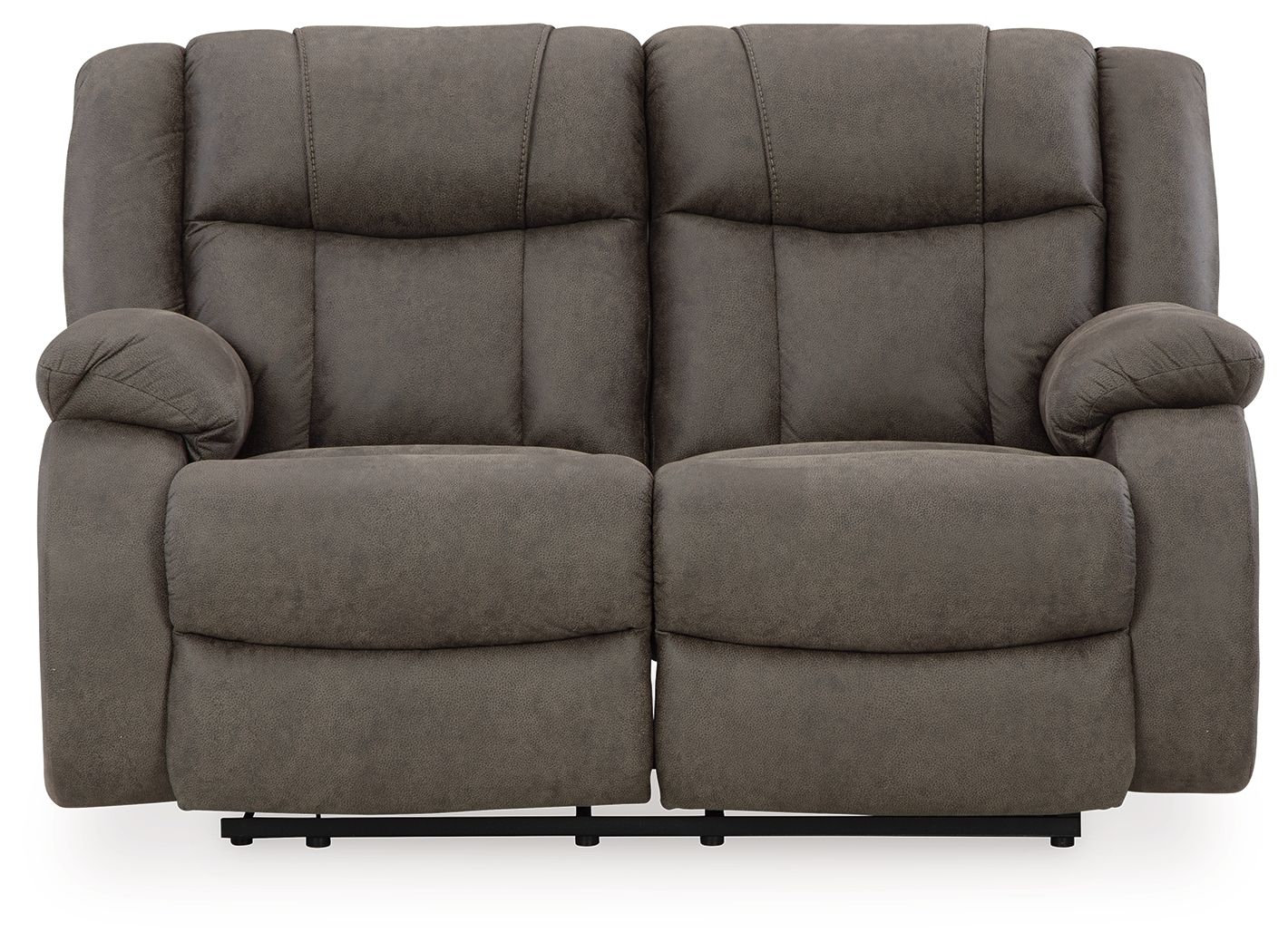 First Base - Gunmetal - Reclining Loveseat - Hornell Furniture Outlet