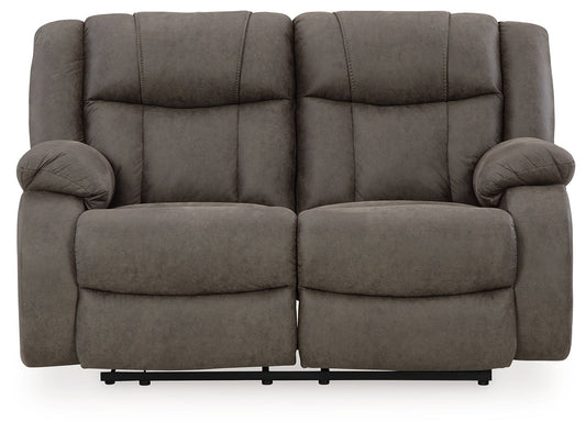 First Base - Gunmetal - Reclining Loveseat - Hornell Furniture Outlet