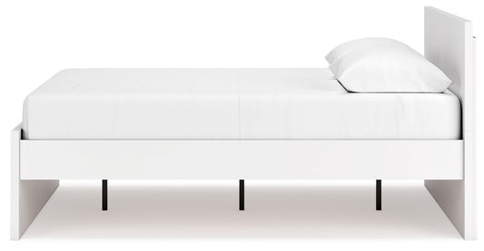 Onita - White - Queen Panel Platform Bed - Hornell Furniture Outlet