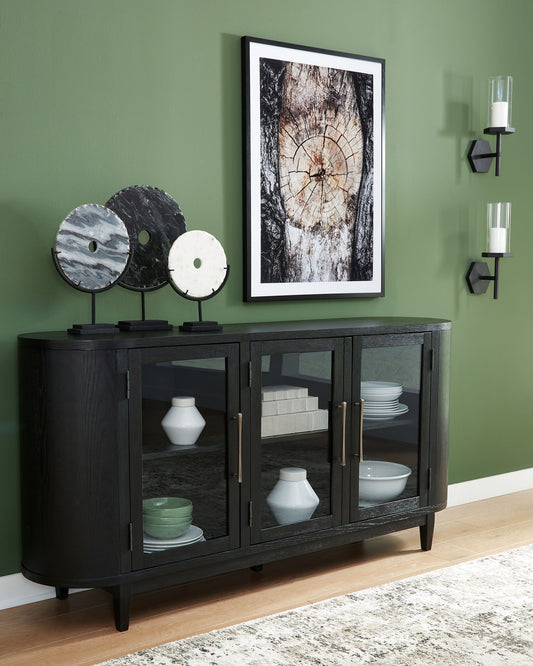 Rowanbeck - Black - Dining Room Server - Hornell Furniture Outlet