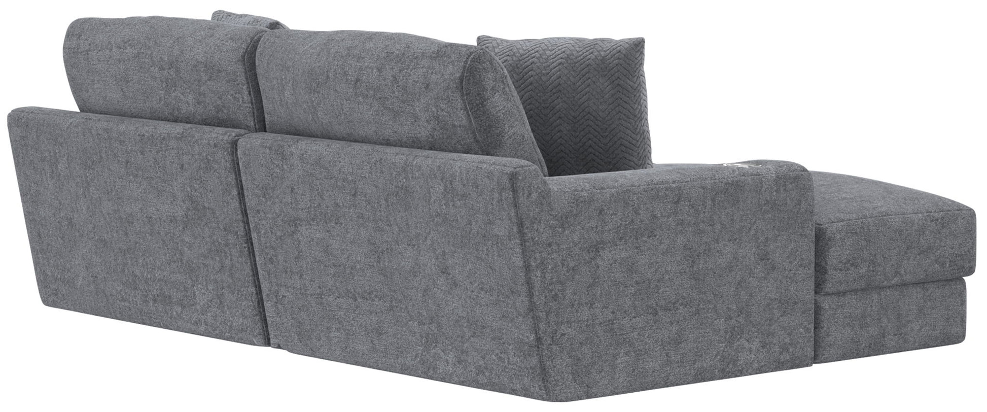 Cozy - 2 Piece Double Wide Chaise With USB Charging Ports - Hornell Furniture Outlet