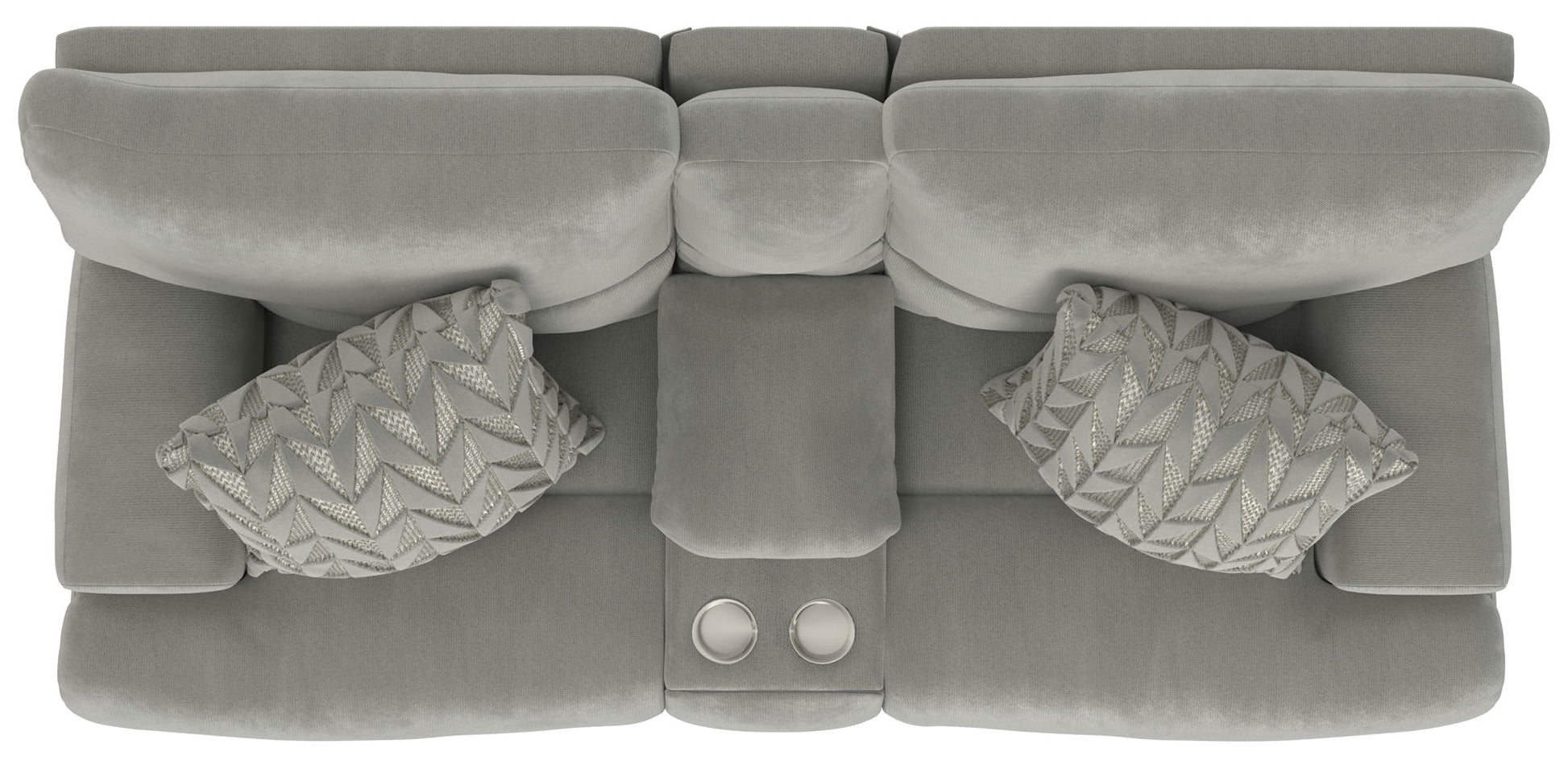 Renaldo - Power Console Loveseat With Zero Gravity Recline - Stone - Hornell Furniture Outlet