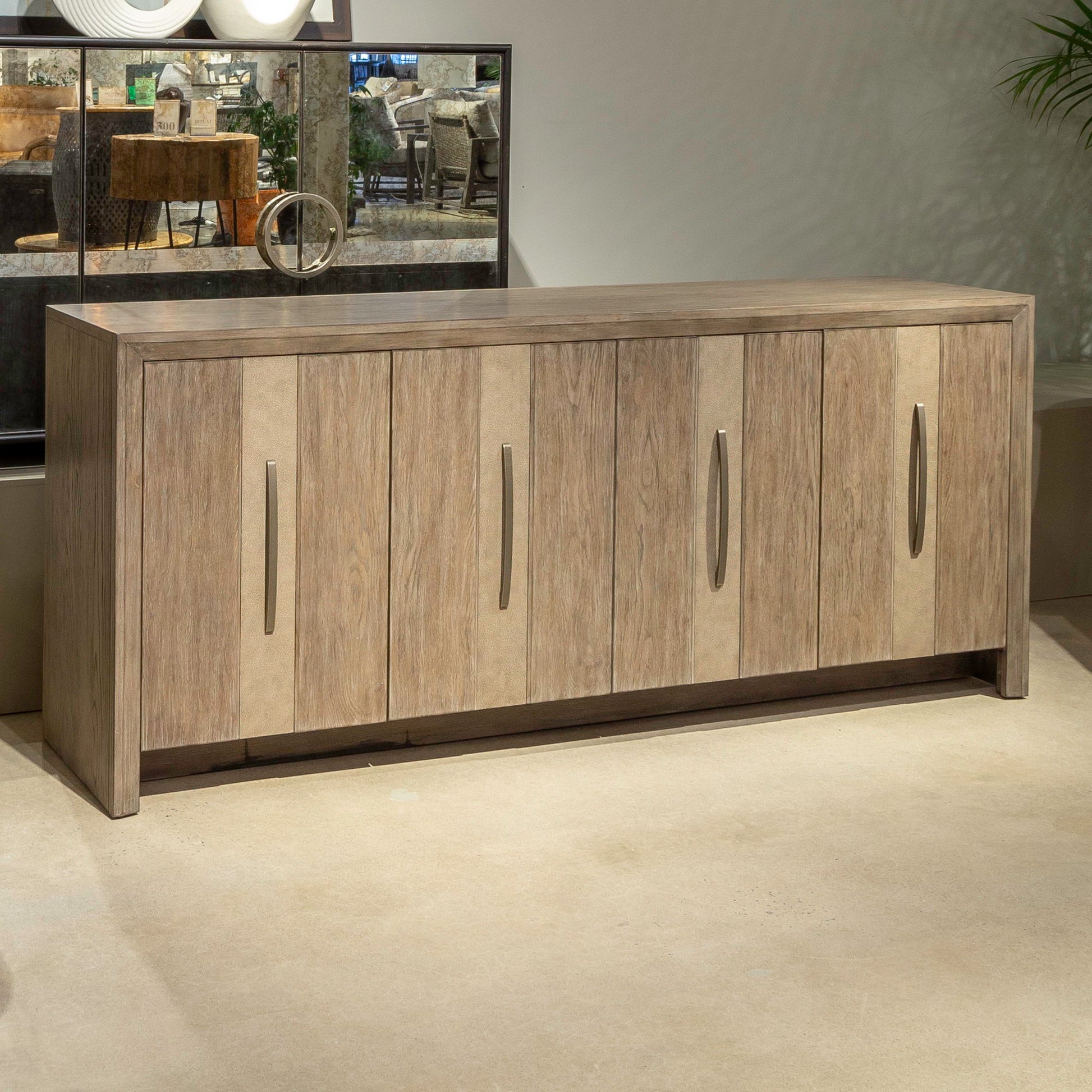 Lafayette - 4 Door Accent Cabinet - Light Brown - Hornell Furniture Outlet