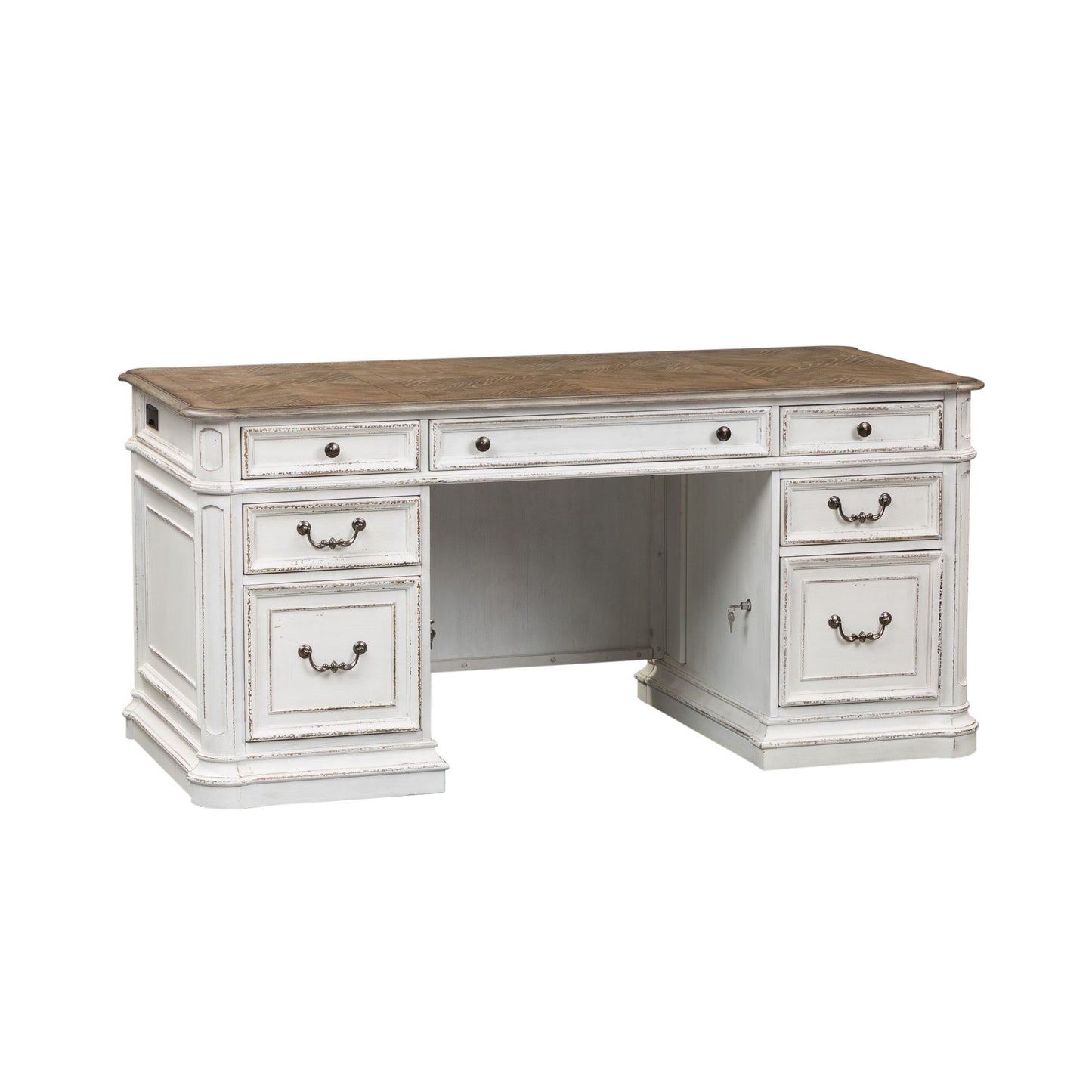 Magnolia Manor - Desk - White - Hornell Furniture Outlet