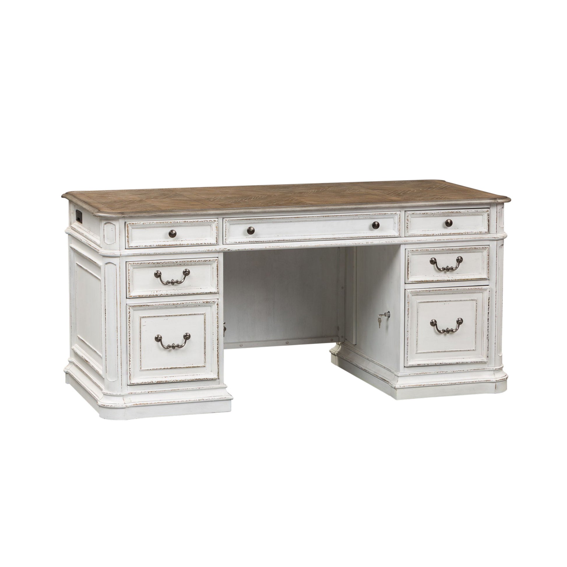 Magnolia Manor - Desk - White - Hornell Furniture Outlet