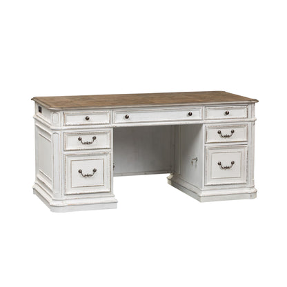 Magnolia Manor - Desk - White - Hornell Furniture Outlet