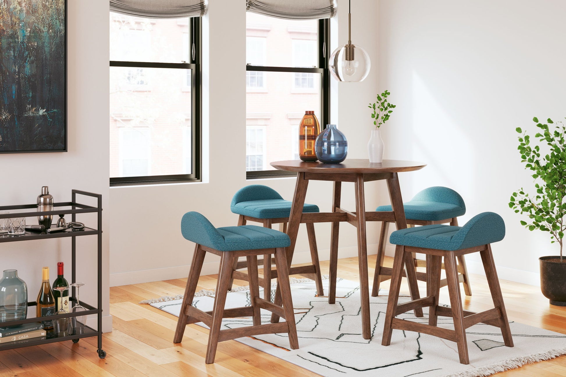 Lyncott - Upholstered Barstool (Set of 2) - Hornell Furniture Outlet