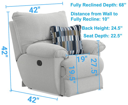 Lenny - Lay Flat Power Recliner - Hornell Furniture Outlet