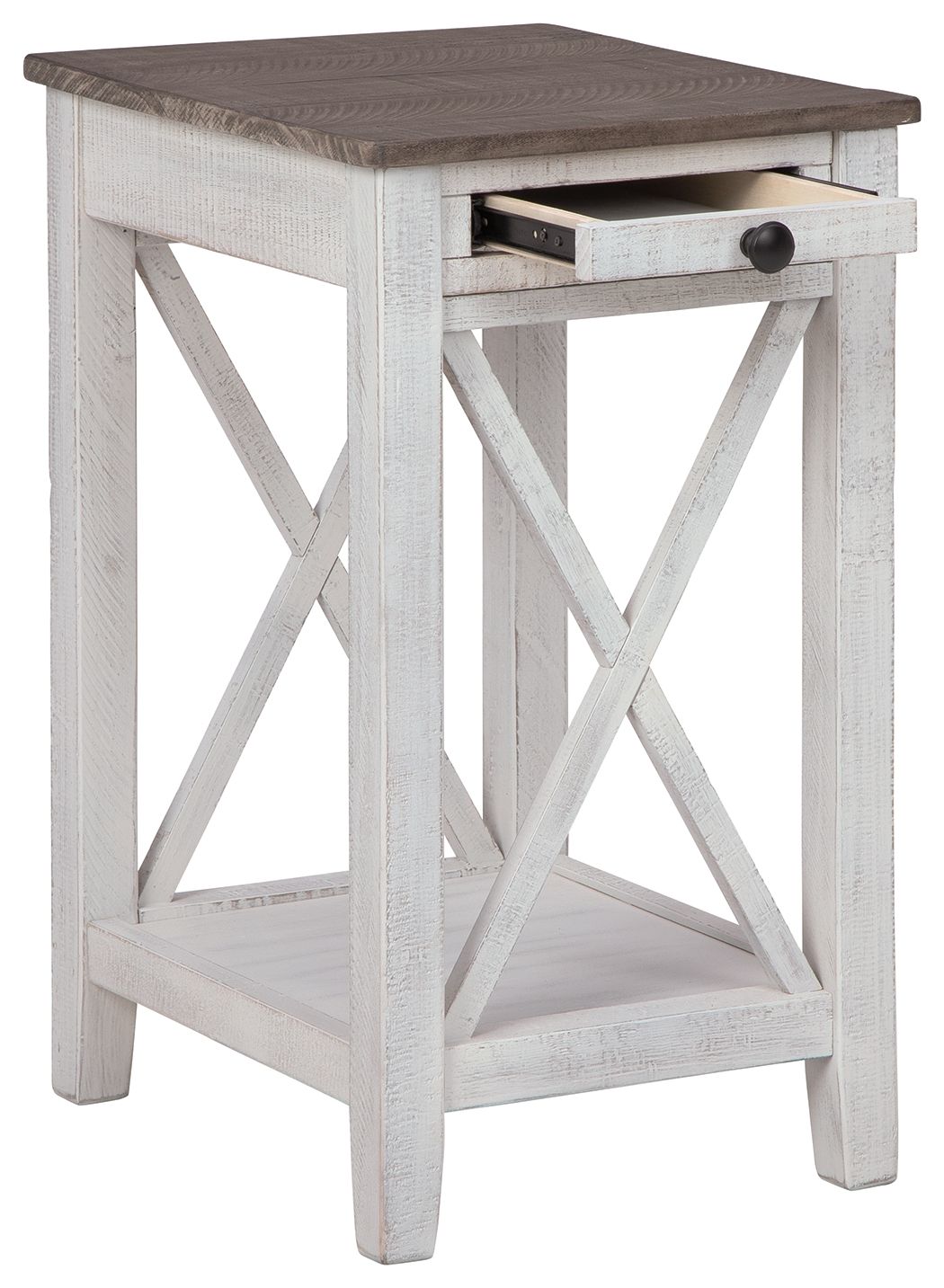 Adalane - White / Gray - Accent Table - Hornell Furniture Outlet