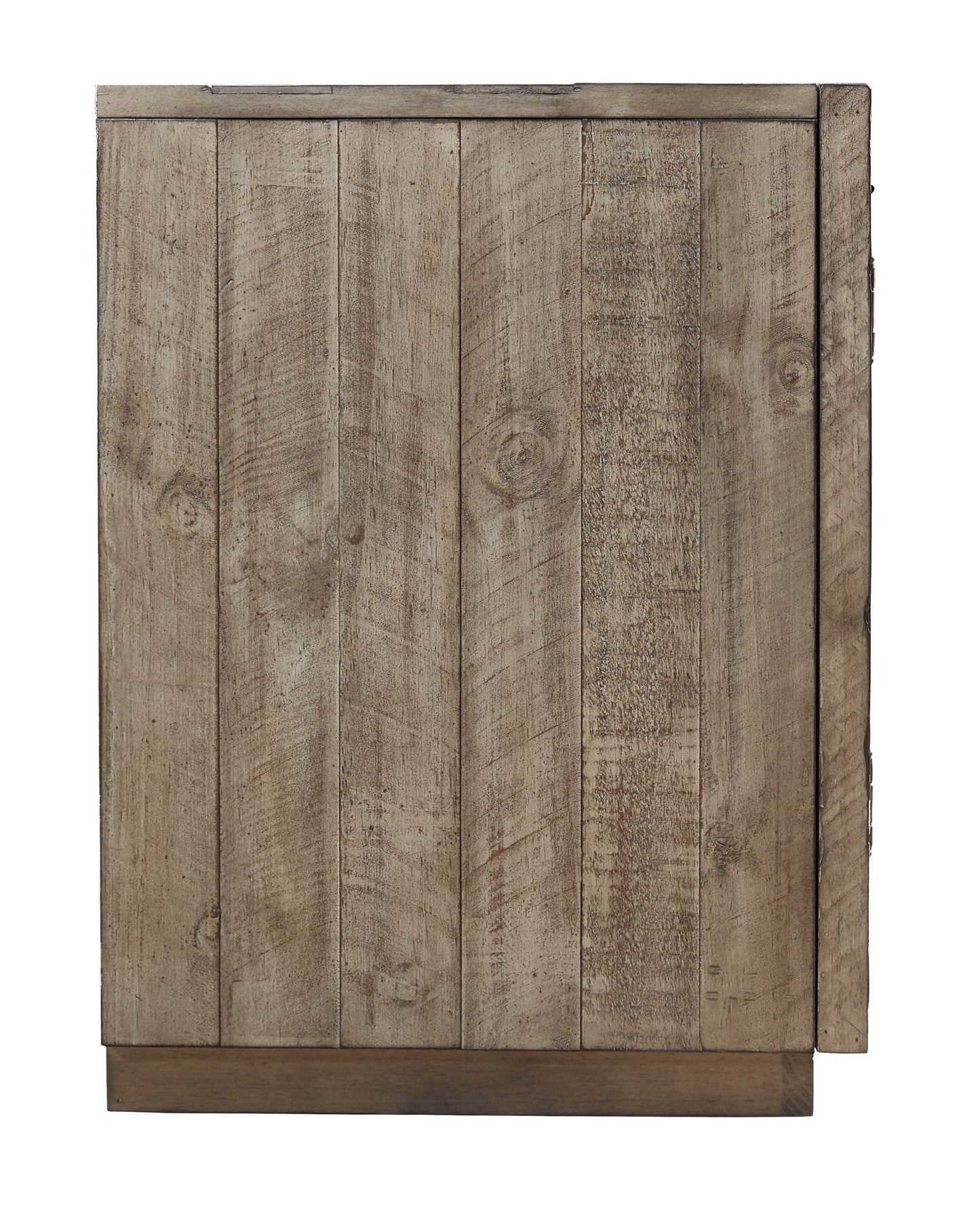 Krystanza - Weathered Gray - TV Stand with Wide Fireplace Insert - Hornell Furniture Outlet