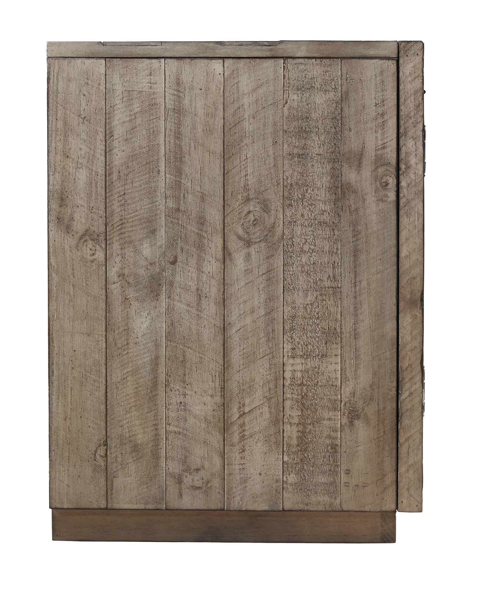 Krystanza - Weathered Gray - TV Stand with Wide Fireplace Insert - Hornell Furniture Outlet