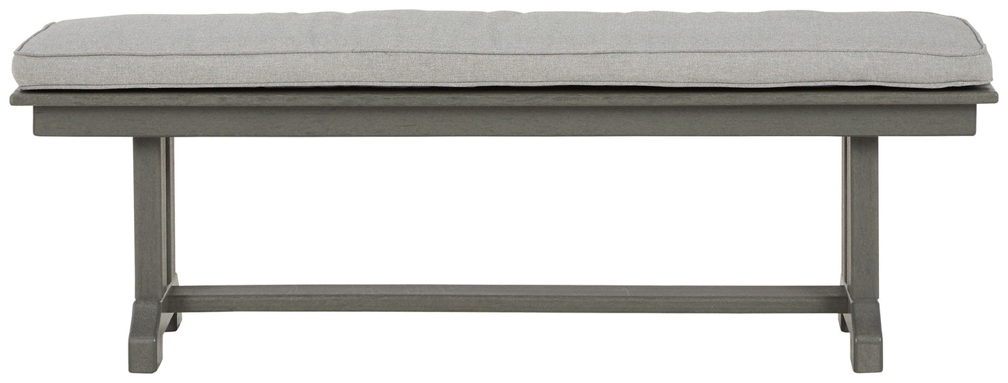 Visola - Gray - Bench with Cushion - Hornell Furniture Outlet