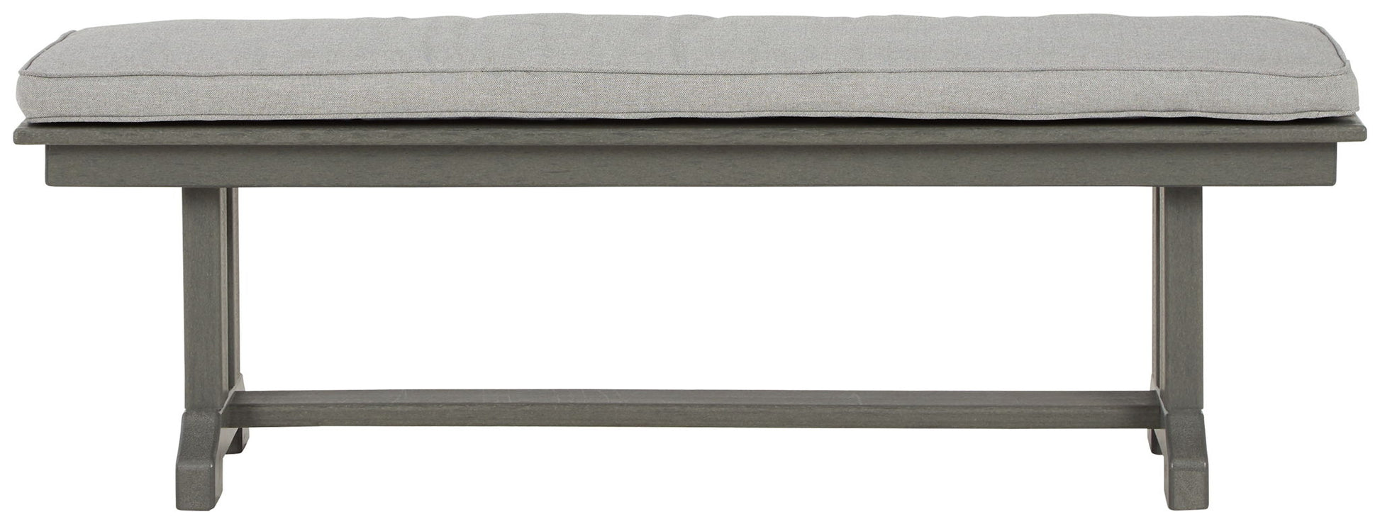 Visola - Gray - Bench with Cushion - Hornell Furniture Outlet
