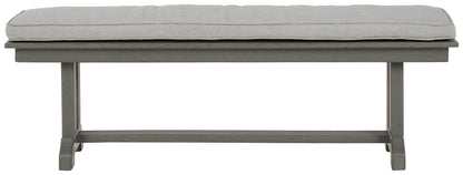 Visola - Gray - Bench with Cushion - Hornell Furniture Outlet
