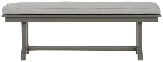Visola - Gray - Bench with Cushion - Hornell Furniture Outlet