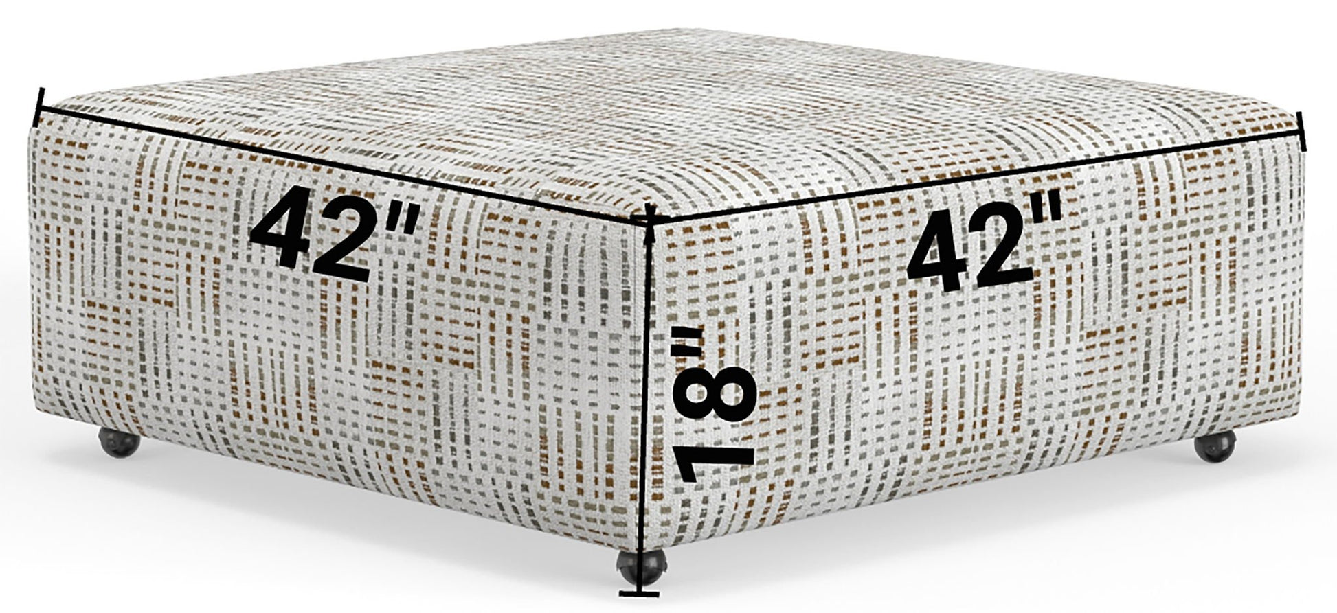 Kellen - Castered Cocktail Ottoman - Hornell Furniture Outlet