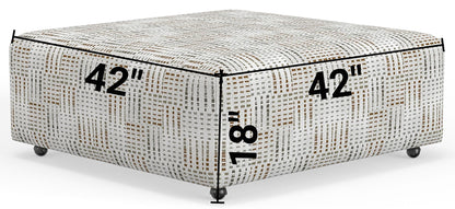 Kellen - Castered Cocktail Ottoman - Hornell Furniture Outlet