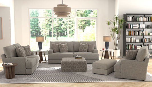Zeke - Ottoman - Cloud - Hornell Furniture Outlet