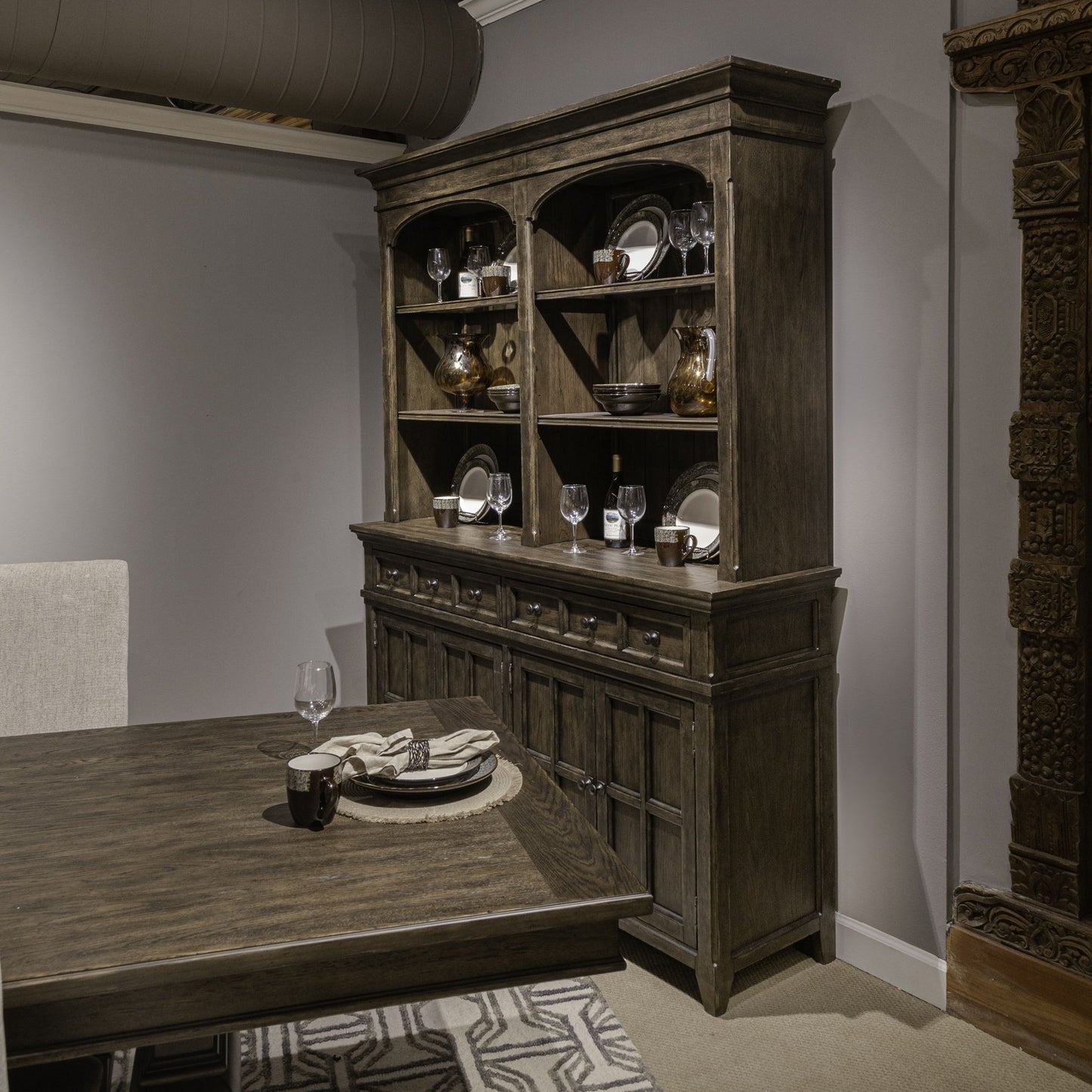 Paradise Valley - Hutch - Dark Brown - Hornell Furniture Outlet
