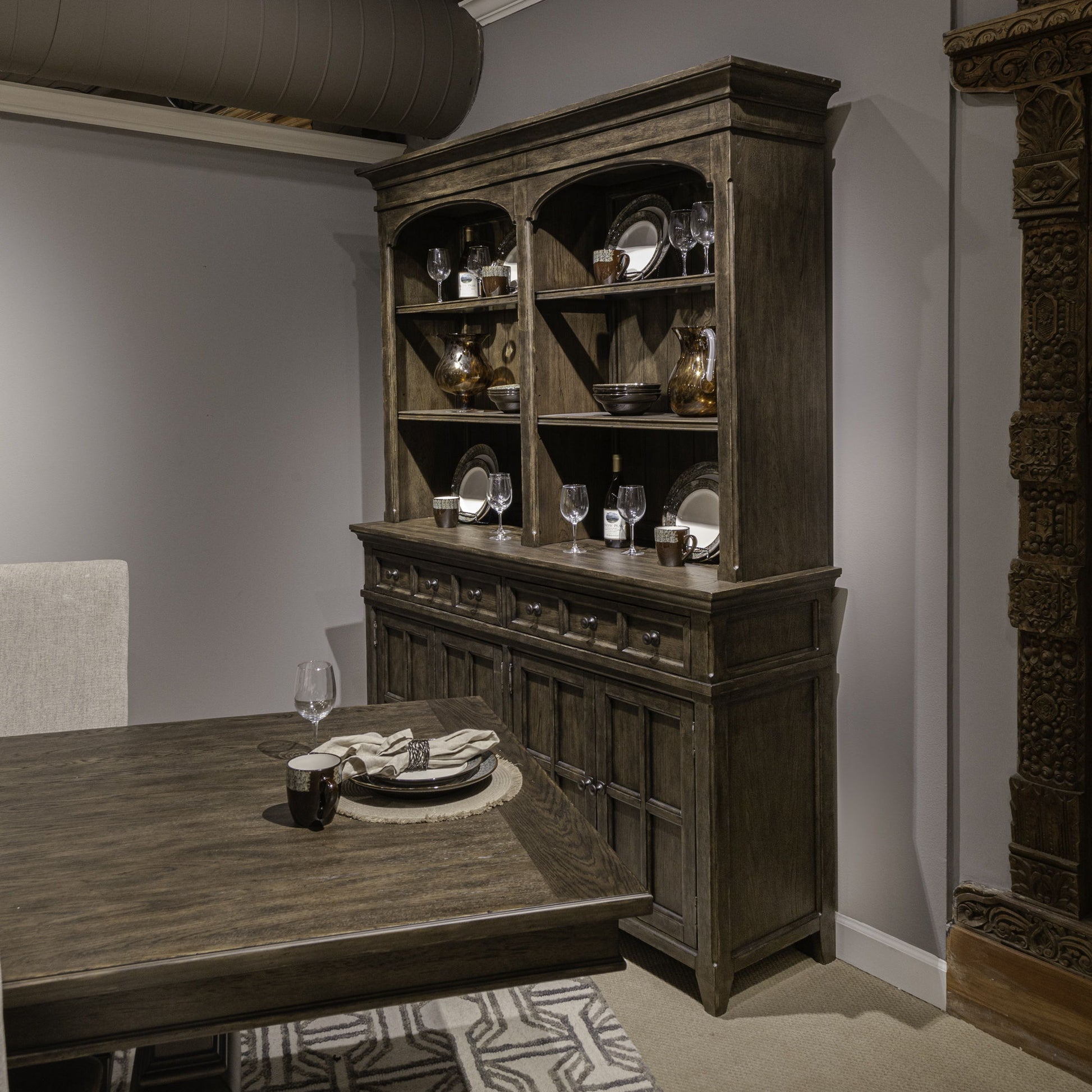 Paradise Valley - Hutch - Dark Brown - Hornell Furniture Outlet