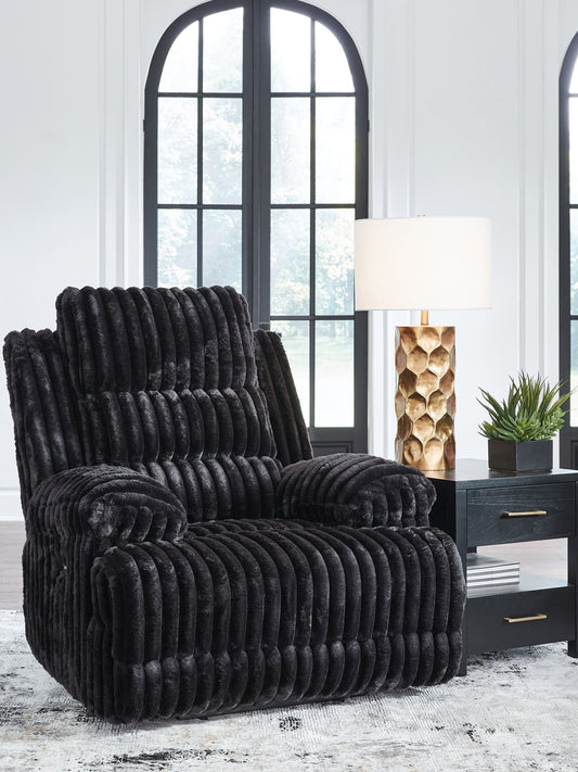 Rhine Falls - Onyx - Zero Wall Recliner - Hornell Furniture Outlet