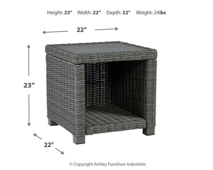 Elite Park - Gray - Square End Table - Hornell Furniture Outlet