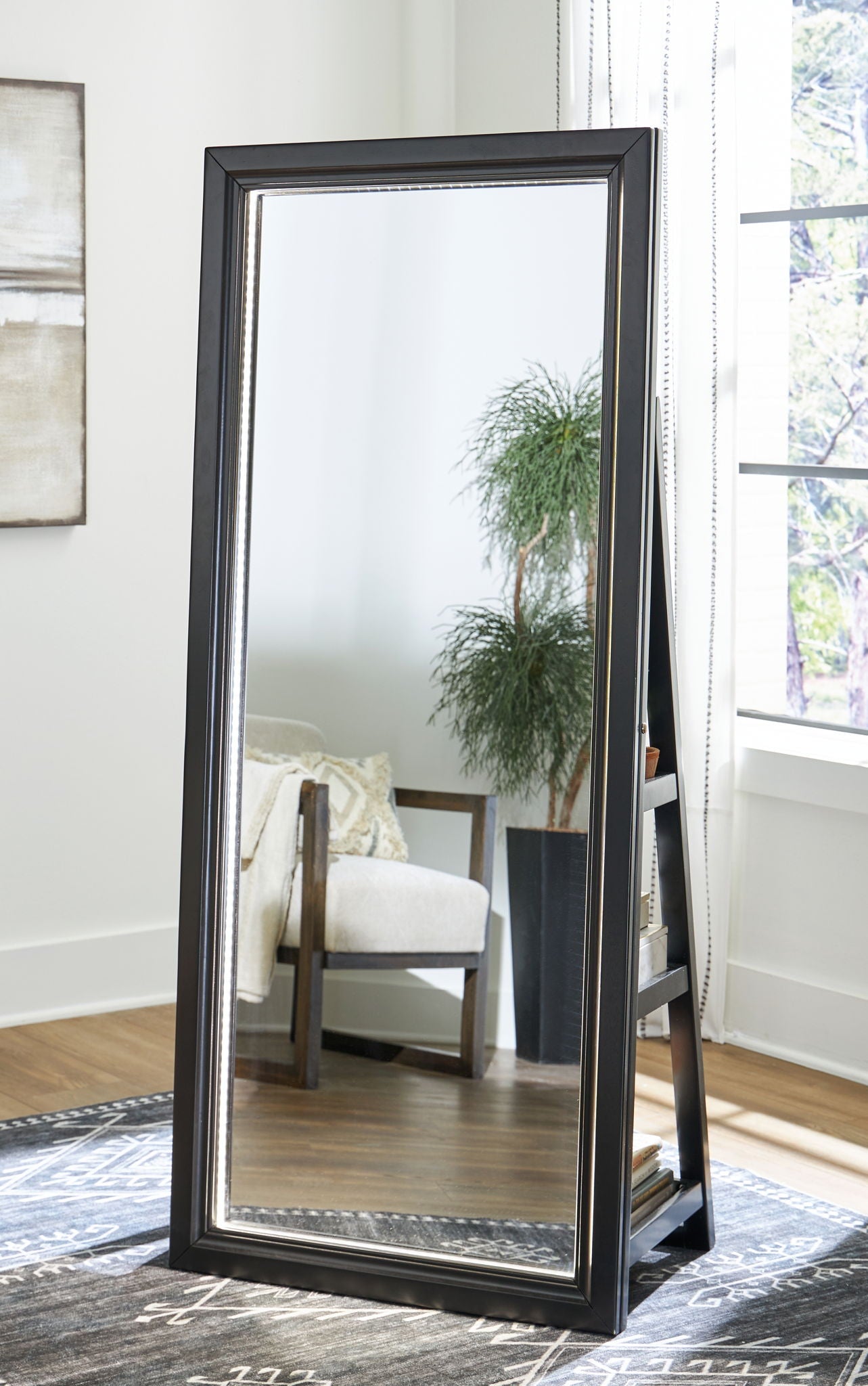 Evesen - Floor Standing Mirror/Storage - Hornell Furniture Outlet