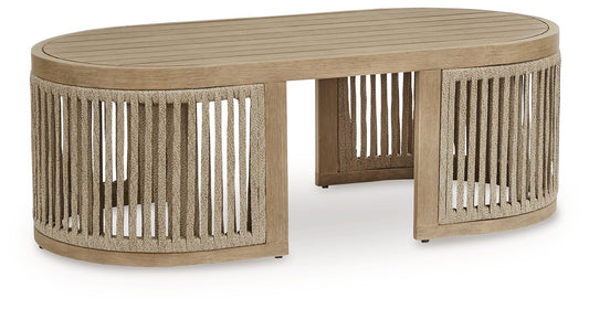Serena Shores - Beige - Rectangular Cocktail Table - Hornell Furniture Outlet