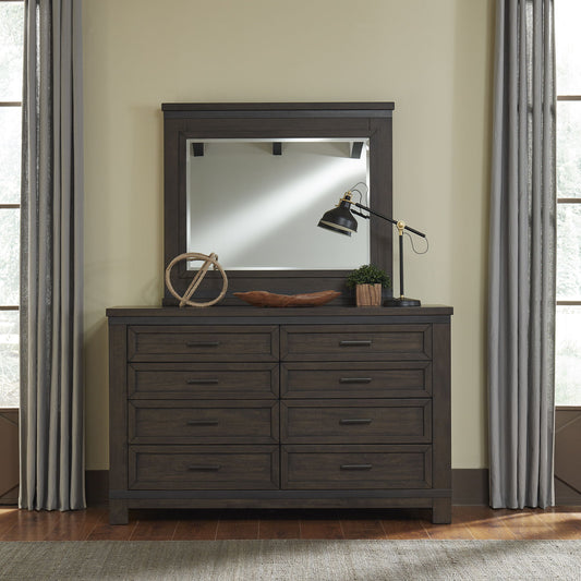 Thornwood Hills - Dresser & Mirror - Dark Brown - Hornell Furniture Outlet