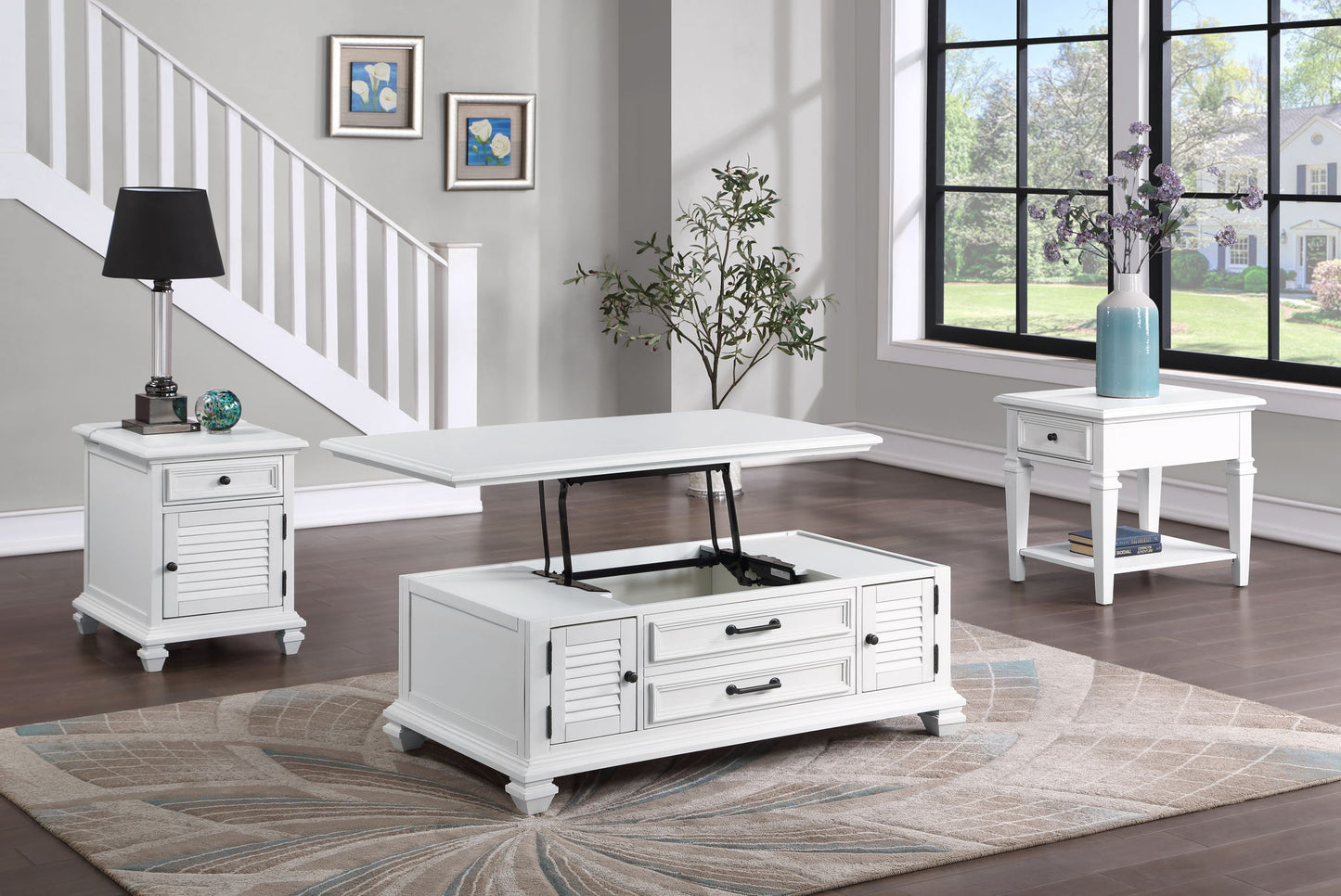 Charlestown - 3 Piece Occasional Table Set (DON'T USE) - White - Hornell Furniture Outlet