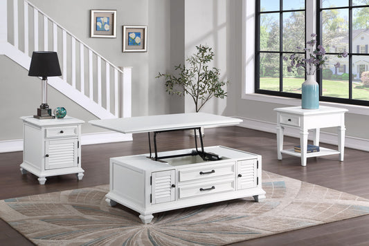 Charlestown - 3 Piece Occasional Table Set (DON'T USE) - White - Hornell Furniture Outlet