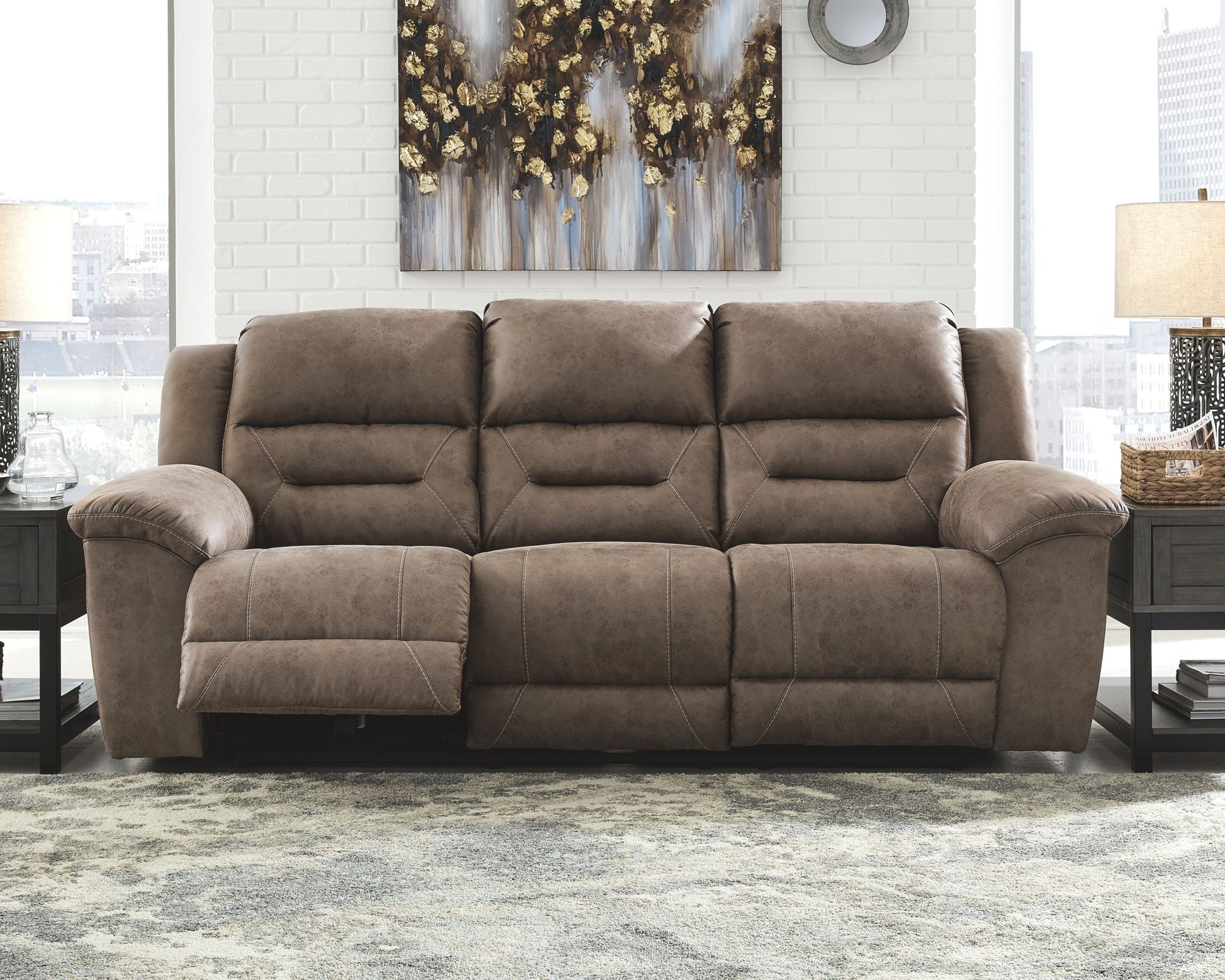 Stoneland - Power Reclining Sofa - Hornell Furniture Outlet