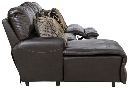 Como - 3 Piece Italian Leather Match Reclining Sectional - Hornell Furniture Outlet