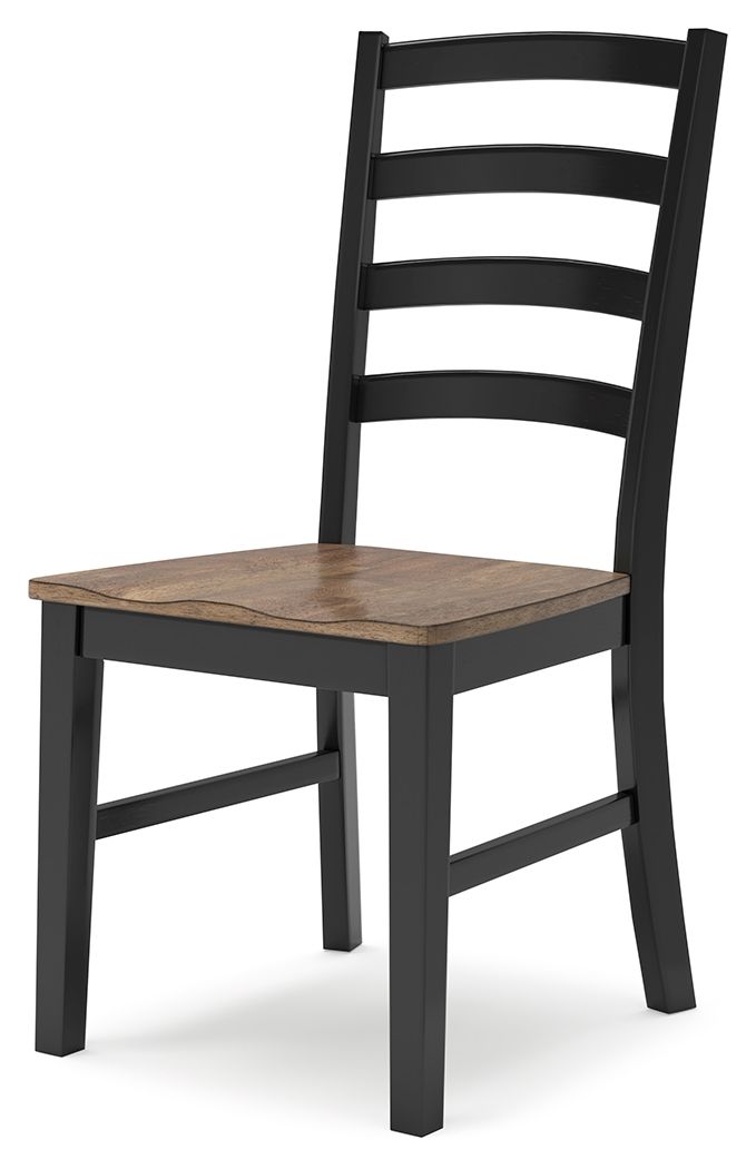 Wildenauer - Brown / Black - Dining Room Side Chair (Set of 2) - Hornell Furniture Outlet