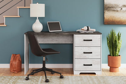 Shawburn - Home Office Desk - White / Dark Charcoal Gray - Hornell Furniture Outlet