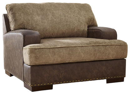Alesbury - Chocolate - Chair and a Half - Hornell Furniture Outlet