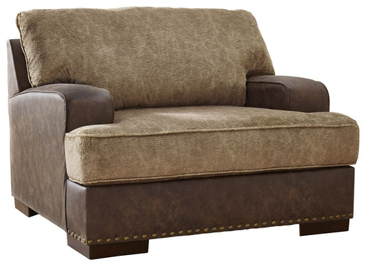 Alesbury - Chocolate - Chair and a Half - Hornell Furniture Outlet