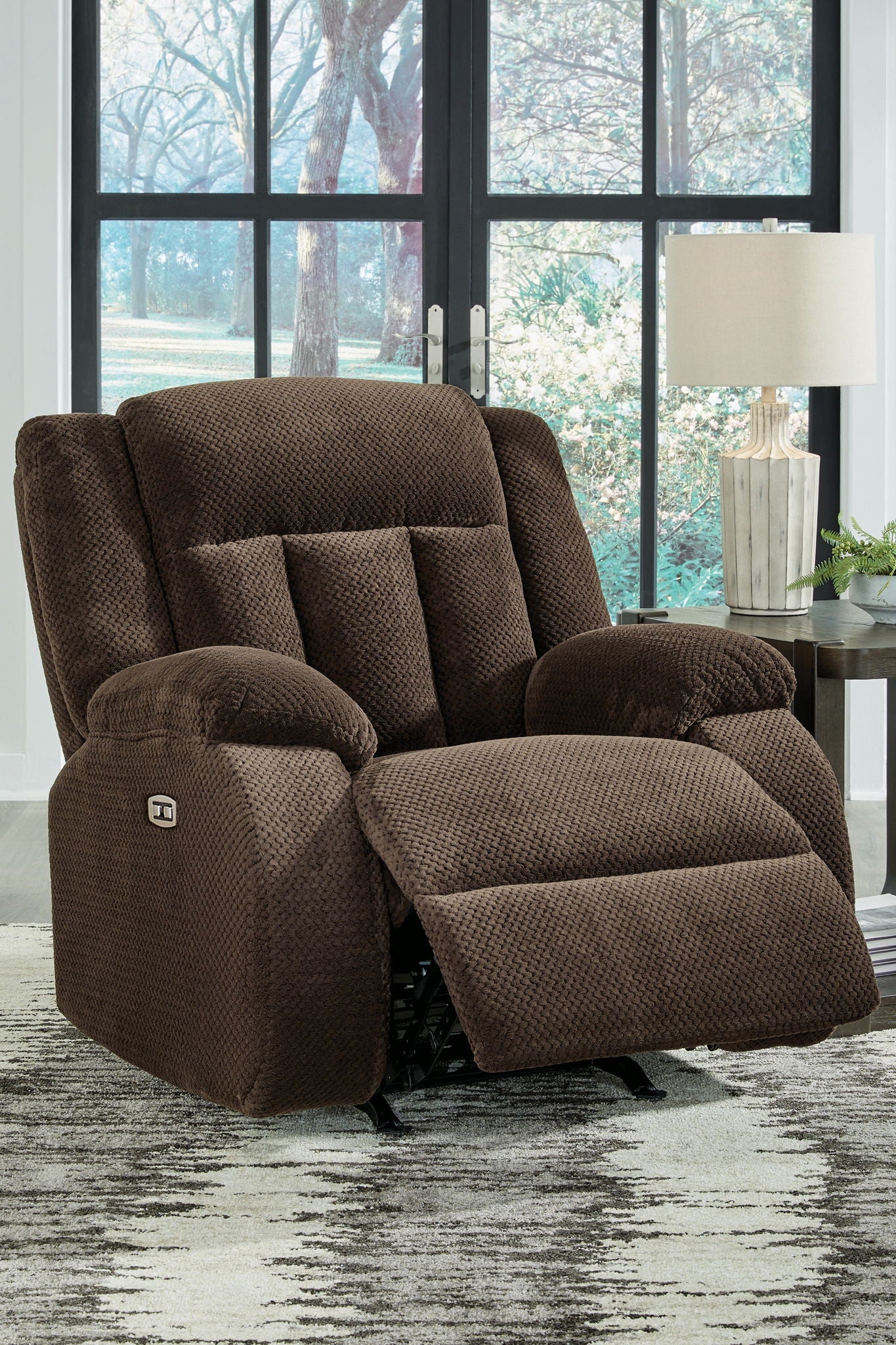 Free Wake - Power Rocker Recliner - Chocolate - Hornell Furniture Outlet