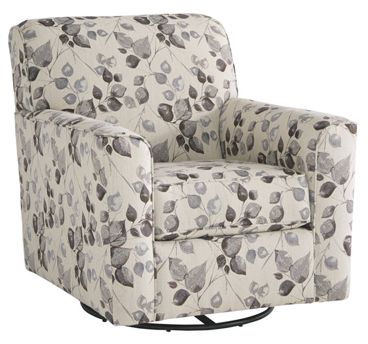 Abney - Platinum - Swivel Accent Chair - Hornell Furniture Outlet