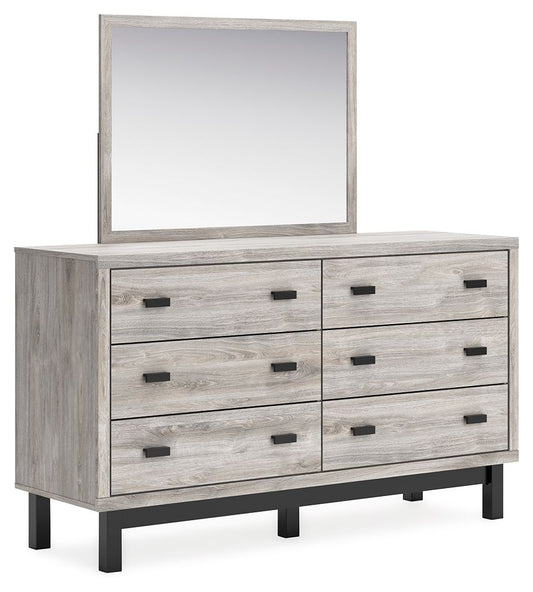 Vessalli - Gray - Dresser And Mirror - Hornell Furniture Outlet