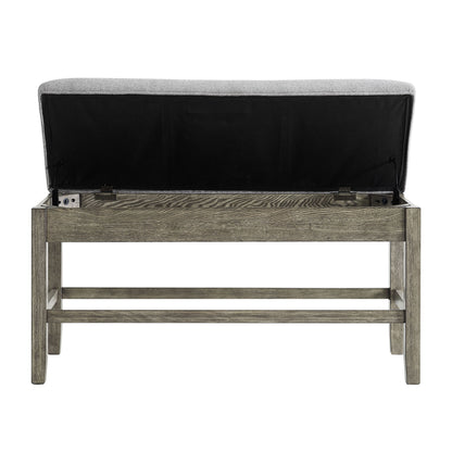 Grayson - Counter Bench - Gray / Light Brown - Hornell Furniture Outlet