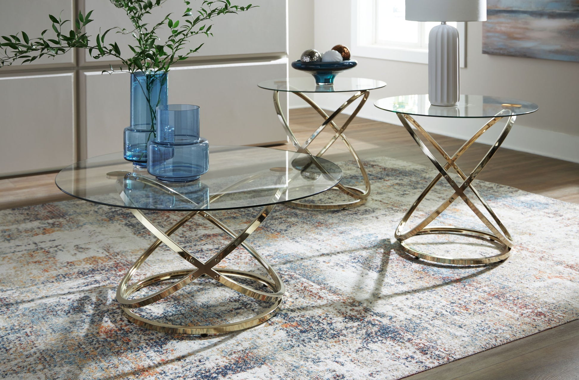 Crimonti - Champagne - Occasional Table Set (Set of 3) - Hornell Furniture Outlet