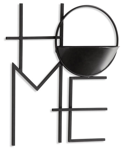 Dunster - Black - Wall Planter - Hornell Furniture Outlet