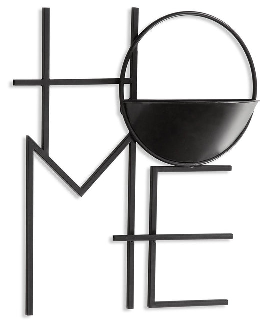 Dunster - Black - Wall Planter - Hornell Furniture Outlet