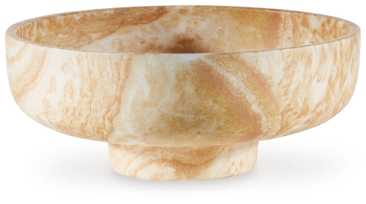 Cammen - Tan / White - Bowl - Hornell Furniture Outlet
