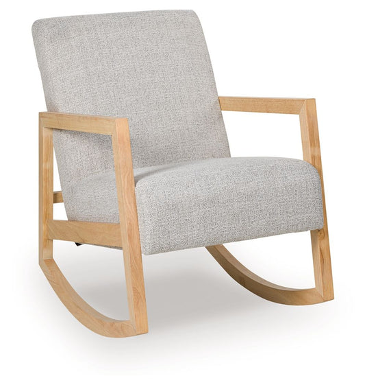 Wychworth - Gray / Natural - Accent Chair - Hornell Furniture Outlet