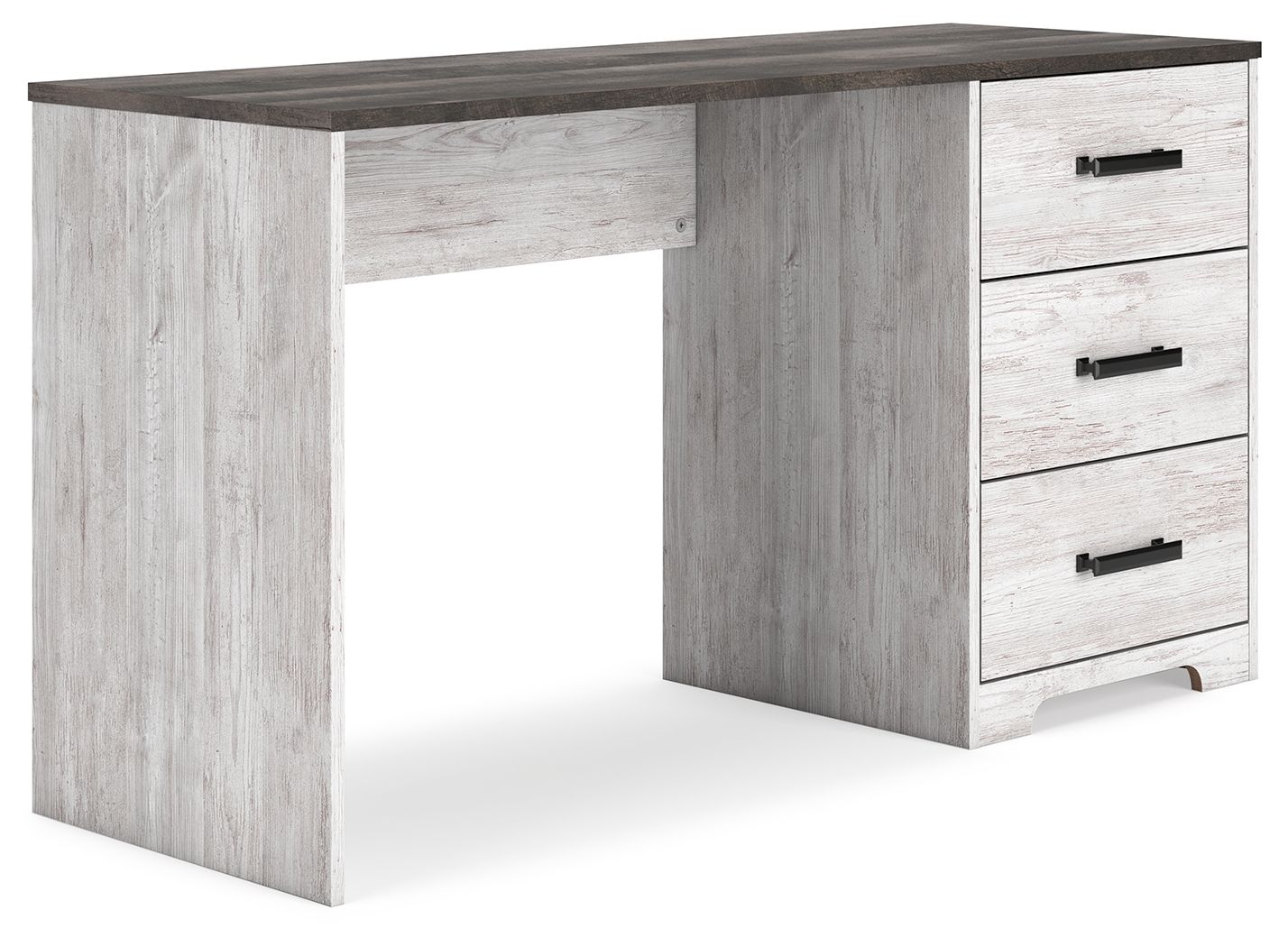Shawburn - White / Dark Charcoal Gray - Home Office Desk - Hornell Furniture Outlet